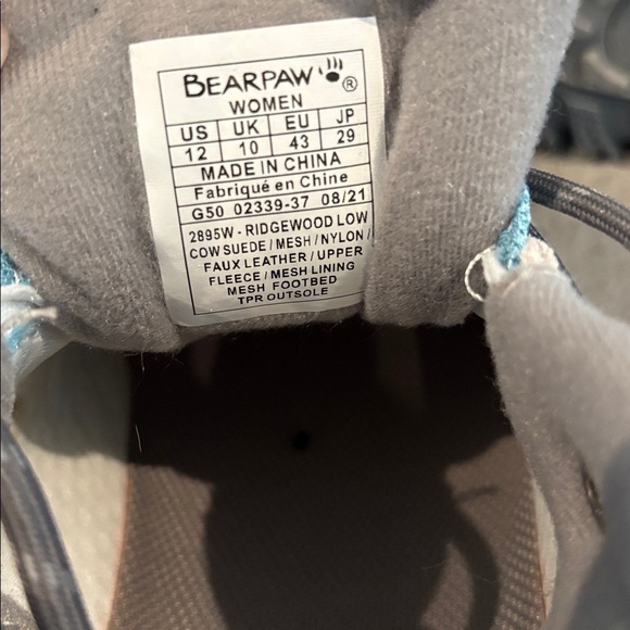BEARPAW Ridgewood Low Hiker,Cow suede,Never Wet,TPR outsole mesh,nylon,fleece - Picture 11 of 11
